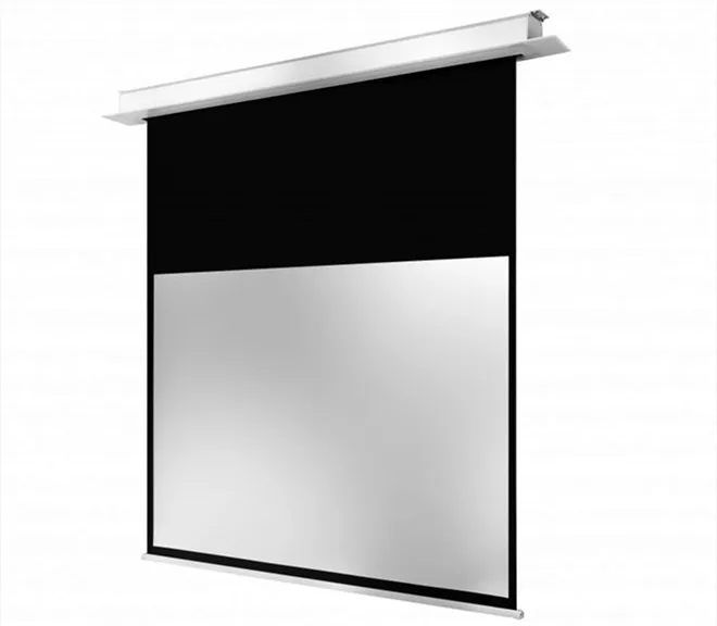 THMFGH 80-150 "In-Decke Montiert Elektrische/Motorisierte Projektion/Projektor Bildschirm mit Fiberglas matte weiß für Heimkino – Detail 14
