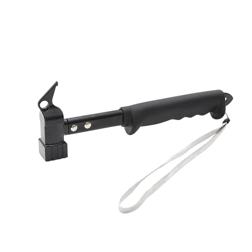 Steel Camping Hammer with Nail Remover, 32cm Portable Heavy Duty Tent Stake Hammer,Rubber Covered Handle for Outdoor,Car молоток