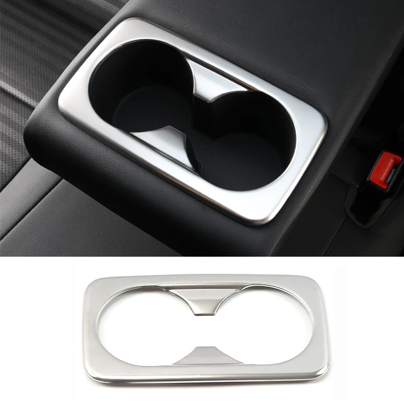 Stainless steel Car Rear Water Cup Frame Decoration Cover Trim Sticker Styling For KIA Ceed XCeed 2018 2019 Accessories