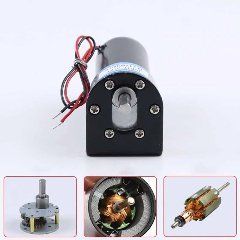 Low Speed DC Gear Motor 12V 24V Adjustable Speed JGB37-31 Large Torque Small Motor With Bracket DC Electric Motor for DIY