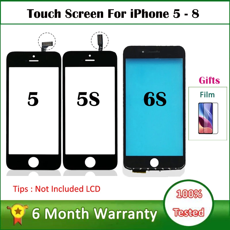 Touch Digitizer For iPhone 5C 5S 6Plus 6S Plus 7Plus Touch Glass For iPhone 8 Touch Panel For iPhone Touch Digitizer with Cable