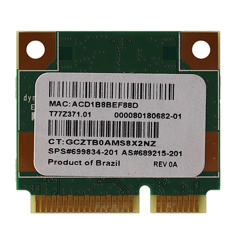 150Mbps 2.4Ghz RT3290 802.11B/G/N Wireless Wlan WIFI + Bluetooth BT 3.0 Half Mini PCI-E Card for HP CQ58 M4 M6 4445S DV4