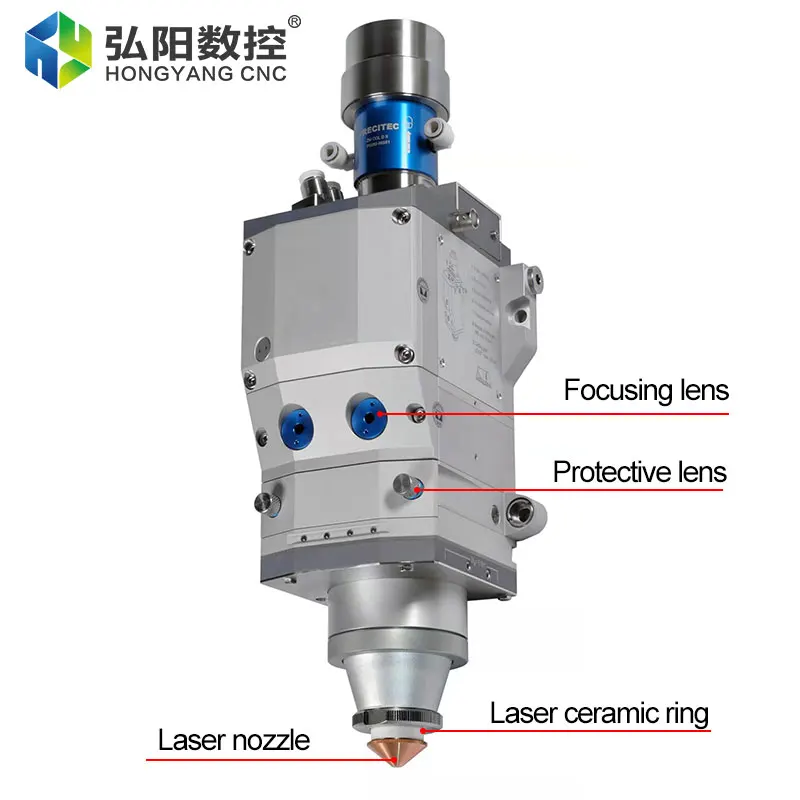 Nosel Laser Hongshan Lapisan Tunggal dan Ganda 28Mm Nosel Tembaga Logam Pemotong Diameter Kepala Yang Ditingkatkan 0.8-5.0 Ulir M11