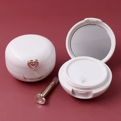 20g Lip Film Bottle with Silicone Brush Pocket Mirror Lip Scrub Jar Lip Protector Sample Container with Mirror Portable Travel