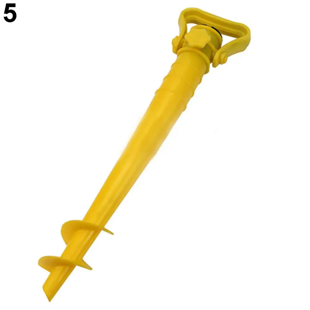 2021 New 1PC Sun Beach Umbrella Stand Spike Fishing Pole Patio Parasol Ground Anchors Rain Gear Spikes Plastic Auger Holder