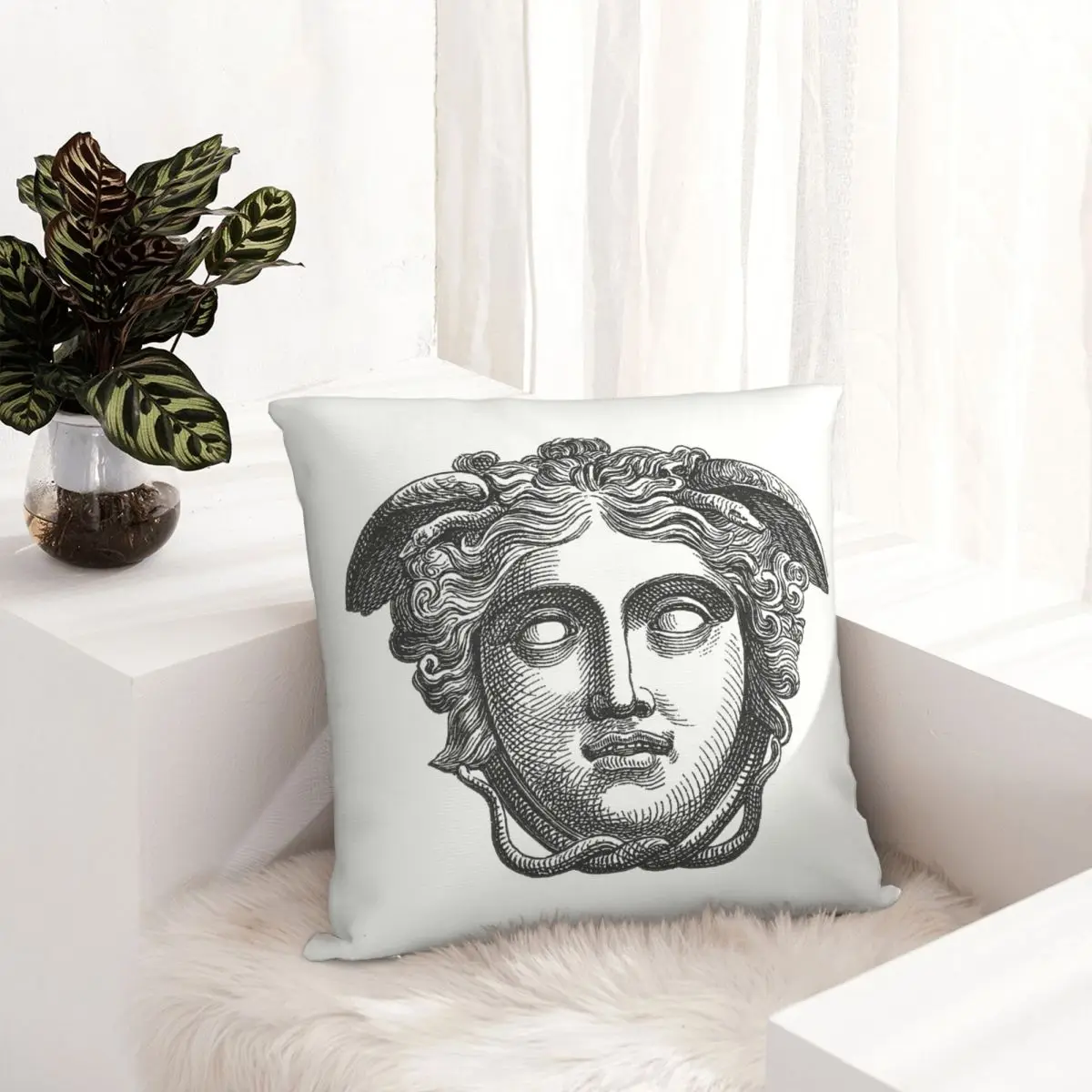 

Head Of Medusa, Figure Of The Greek pillowcase printed cushion cover sofa waist pillow pillow cover