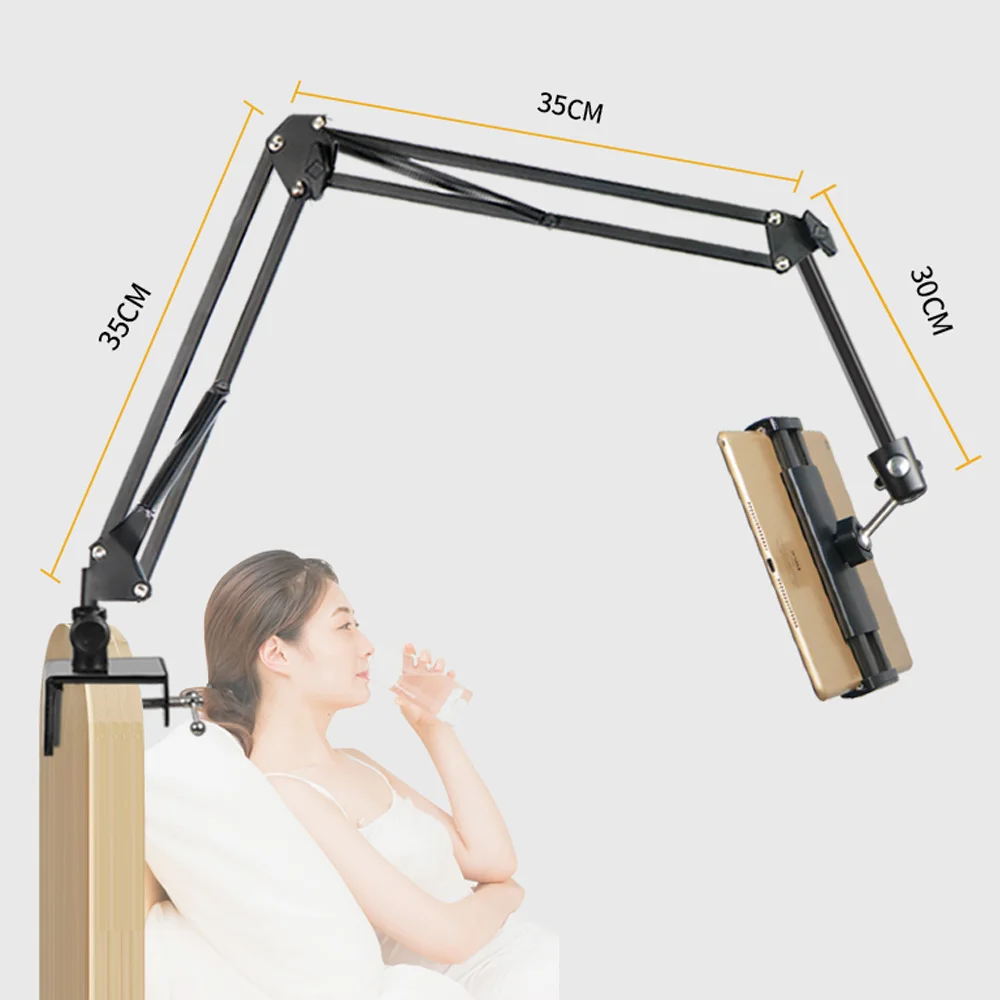 Flexible Long Arm Mobile phone tablet stand holder For iPad pro Air iPhone Xiaomi Huawei Lazy Bed Desktop Clip Metal Bracket