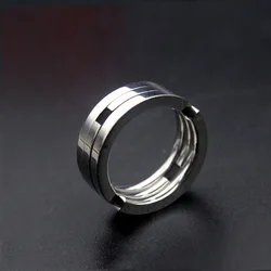316L Silver color Stainless Steel Deformable Ring Women Men Wedding Jewlery Couple Rings Forever Lovers Gift
