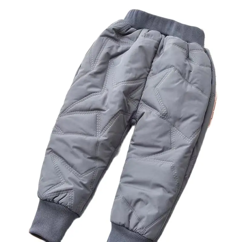 Inverno caldo addensare ragazzi ragazze giù pantaloni bambini pantaloni di alta qualità ragazzo ragazza giù pantaloni bambini sci giù imbottito