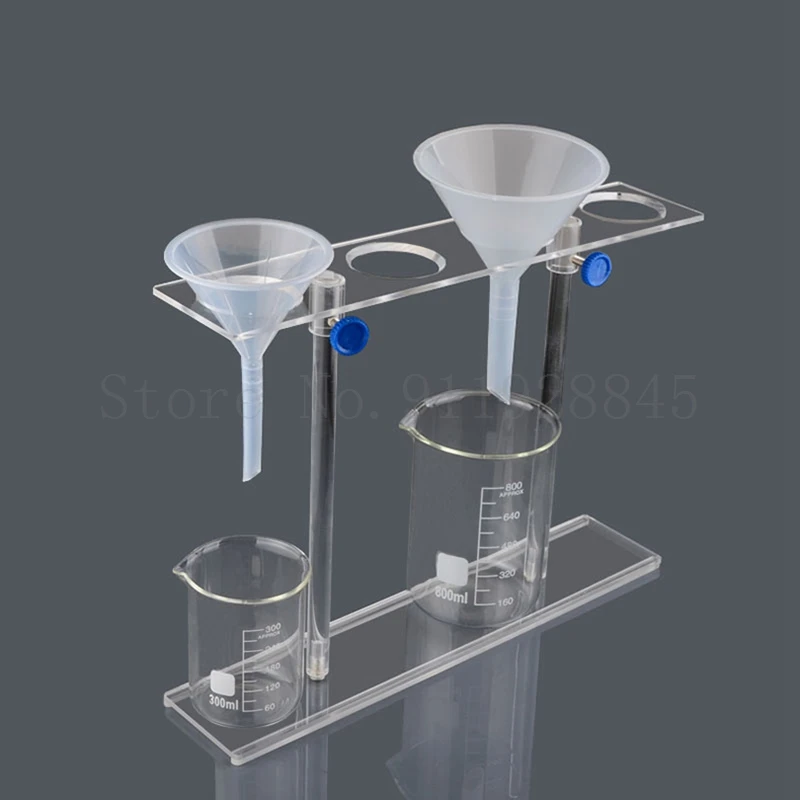 1 pz supporto per imbuto in vetro organico supporto in PMMA forniture per laboratorio con 2 fori o 4 fori dimensione dei pori 35mm