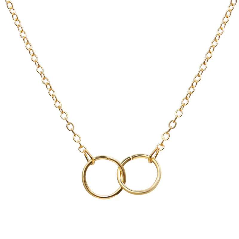 Woozu Punk Circle Pendant Choker Bohemian Statement Necklace Women Wholesale Jewelry Gift