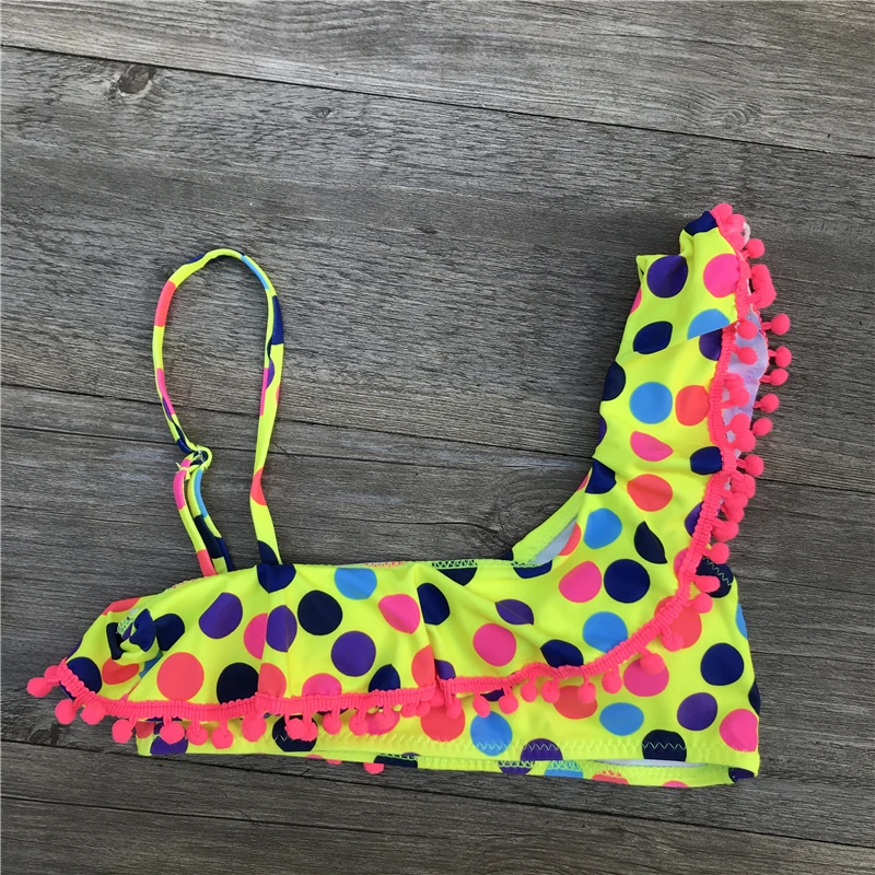 2024 ragazze costume da bagno due pezzi costumi da bagno per bambini bambini Dot Print ragazze Bikini set costume da bagno Biquini Infantil A30