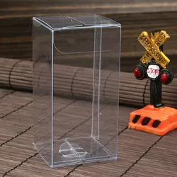 50pcs 5x5xH 5/6/7/8 Plastic Box Storage PVC Box Clear Transparent Boxes For Gift Boxes Wedding/Food/Jewelry Package Display DIY