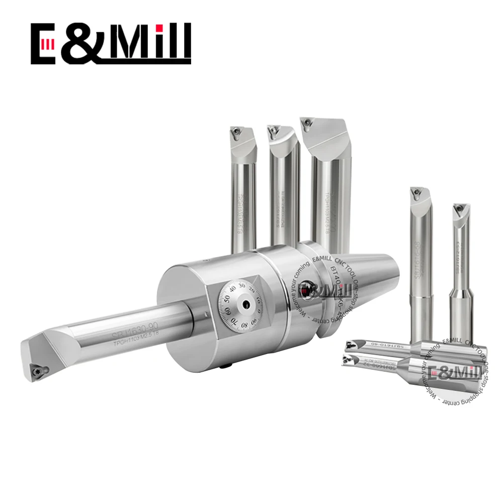 NBJ16 Fine Boring head BT30 BT40 NT30 NT40 MT4 MT5 MT6 SK30 SK40 CAT40 R8 C20 CAT40 BT50 NT50 Tool Holder + 8pcs boring tool rod