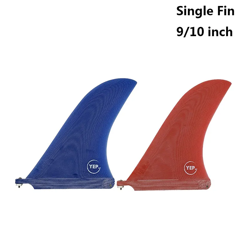 

Surboard Longboard Fins Fiberglass 9/10 inch surfboard Single Fin Red/Blue Color Fin YEP Logo Surfboard Fin 9/10 inch