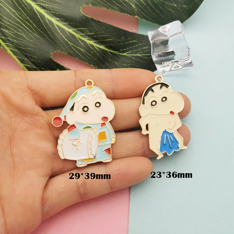 ApeUr 10pcs Enamel Cartoon Boy Metal Charms For Jewelry Making Fashion Earring Bracelet Pendant