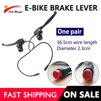 A pair Brake Lever For Electric Bike with Power Cut Off Function Left Right V/Disc Brake 2 pins male connector Ebike Parts