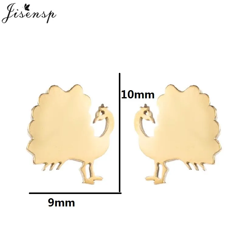 Piccoli orecchini in acciaio inossidabile gioielli di moda simpatici orecchini a bottone con animali piccoli orecchini a bottone con tartaruga di squalo scimmia scoiattolo Pendientes