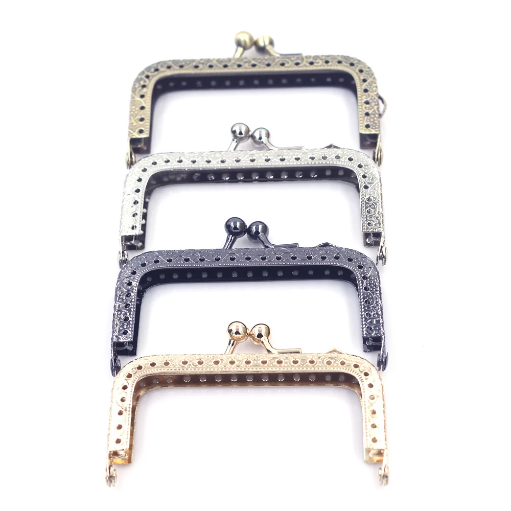 

10PCS 8.5cm Square Purse Metal Frames Pouch Bag Kiss Clasps Clutch Handles Buckle DIY Handmade Gift Handbag Hardware Accessories