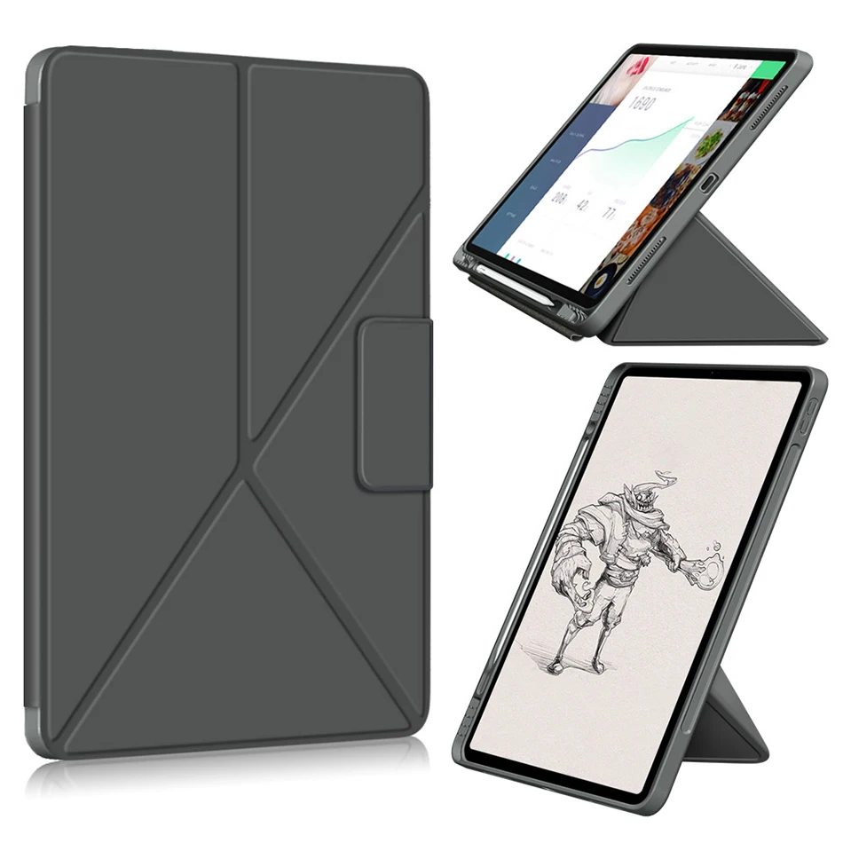 Magnet PU Leather Case with Pencil Slot for iPad Pro 12.9 6th 5th 4th Gen Smart Cover for iPad Pro 11 Flip Cover 2022 2018+Pen