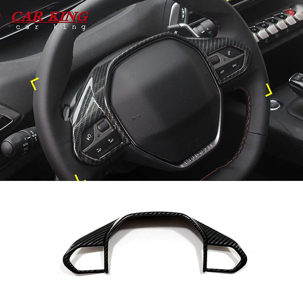 

For Peugeot 3008 5008 GT 2017 2018 2019 2020 2021 2022 2023 3008GT 5008GT Car Steering Wheel Button Panel Trim Cover Accessories