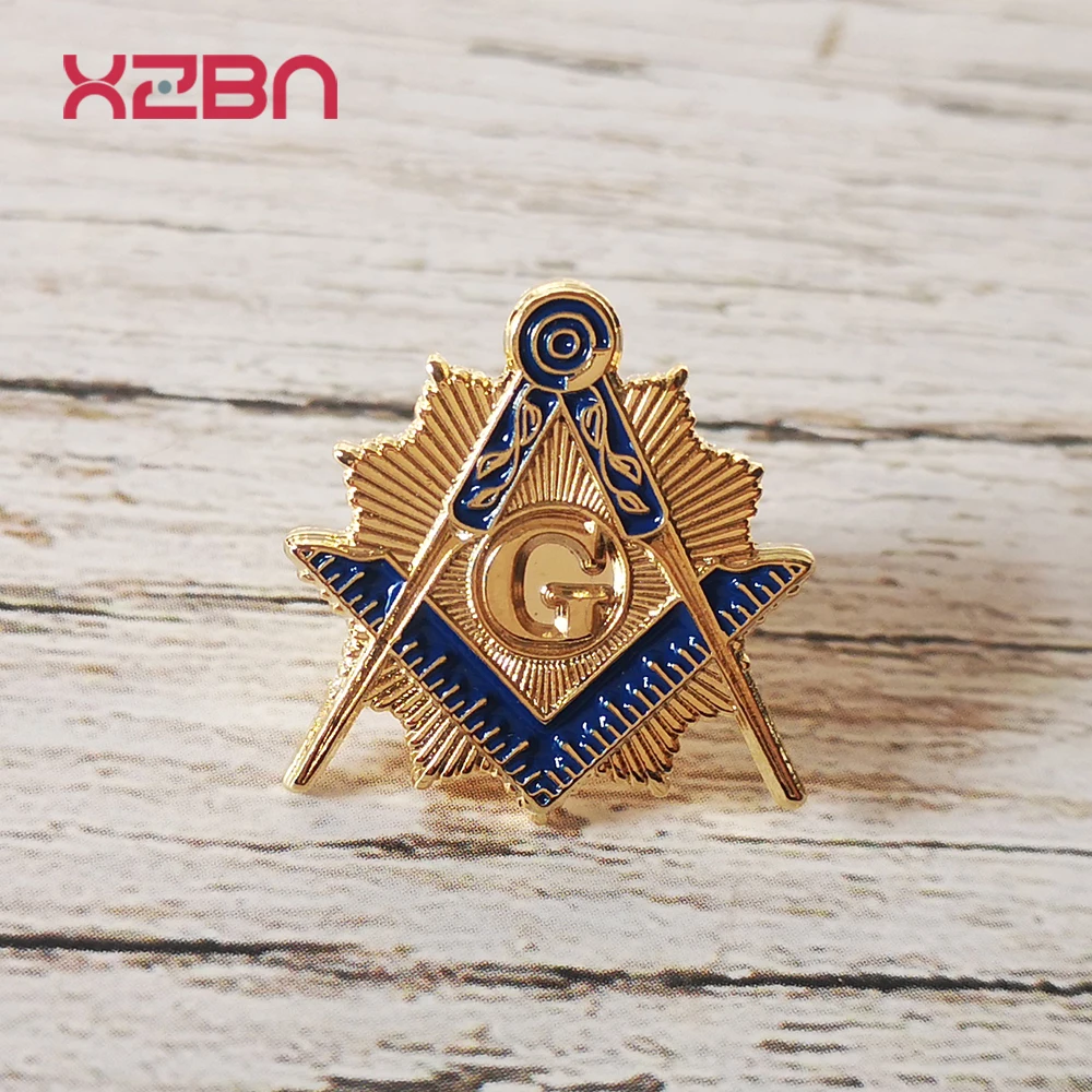 Masonic Lapel Pins 3D Badge Mason Freedom Freemason Zinc Alloy Material gold plating banquet brooch exquisite souvenirs gifts