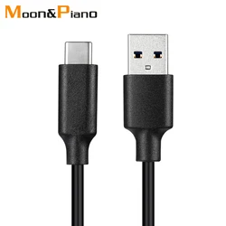 3A Type c Data Cable Black Wire USB 3.1 Fast Charging USB-C Charger Mobile Phone Cord 0.15m 0.2m 0.5m 1m 1.5m 2m 3m