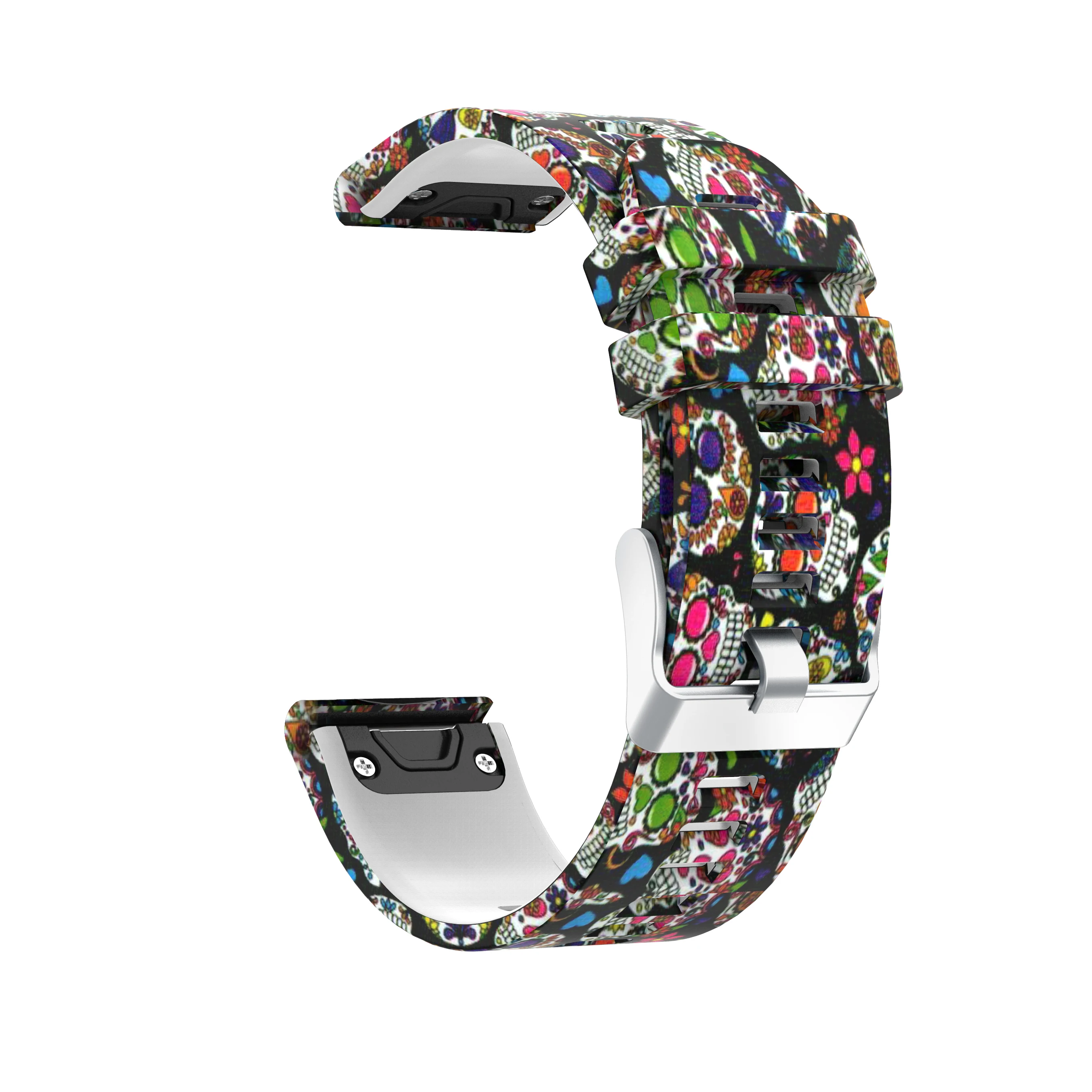 22 มม.ซิลิโคนสปอร์ตสายนาฬิกาสำหรับ Garmin Fenix 6/6Pro/5 Plus/Quatix5 Sapphir/Approach s60 สร้อยข้อมือนาฬิกาสมาร์ทนาฬิกาสายคล้อง