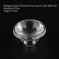 17mm 60 degree TIR lens for Convoy H1 with 5050 SST40 XML2 LED