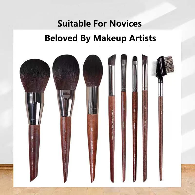 

Natural Wood Professional Makeup Brushes Powder Blusher Sculpting Eyeshadow Make Up Kit Smudge Highlighter Eyebrow Brush Exquis