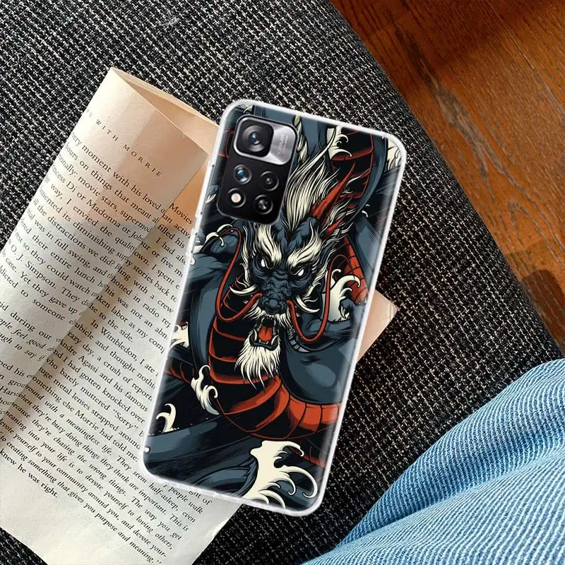 Legendary Dragon Phone Case For Xiaomi Redmi Note 11 11S 11T 5G 11E 10S 10 12S 12 Pro Plus 9S 9T 9 8T 8 7 6 5 Capa Coque Fundas