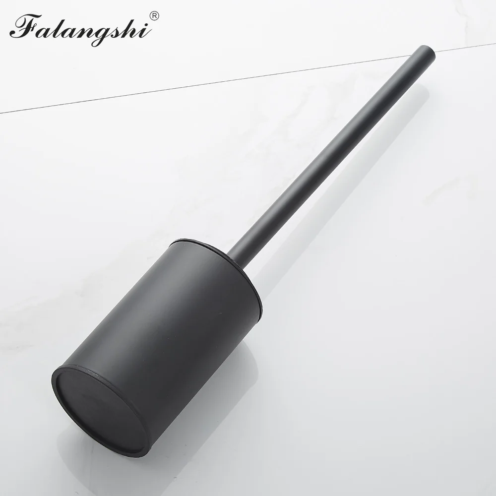 Stainless Steel Toilet Brush Holder Black Color Clean Tool Durable Vertical Toilet Brush Bathroom Cleaning Wall Mounted WB8702