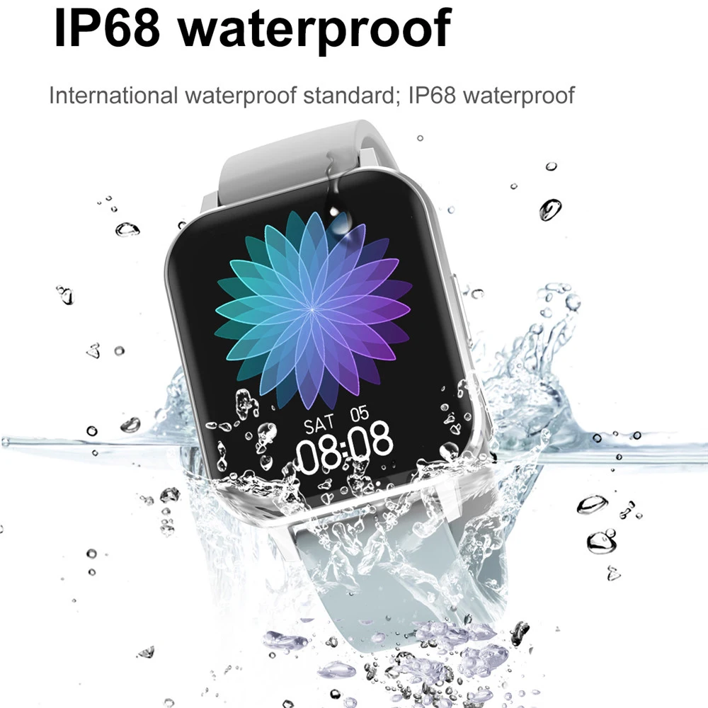 2020 Nieuwe Ecg Slimme Horloge Mannen Hd Groot Scherm 24 Uur Hartslag Monitoring IP68 Waterdichte Vrouwen Smartwatch Voor Android ios