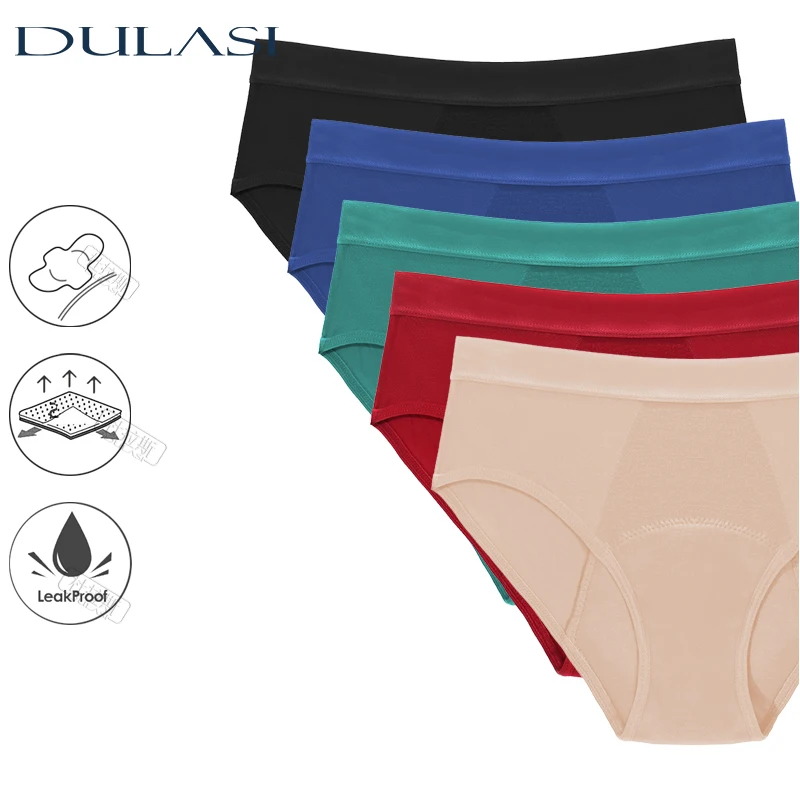 2pcs/Set Menstrual Period Underwear Asorbent Briefs for Women Panties Girls Teenager Leak Proof Undies Femal UnderPants DULASI