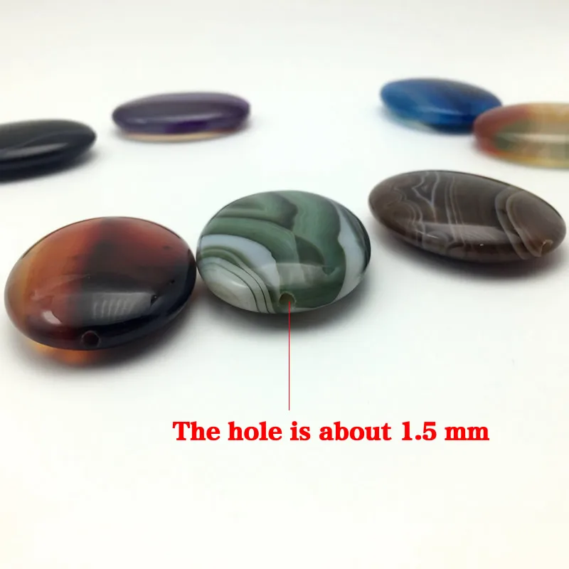 Natural Stone Oval striped agat Onyx Veins Agates Cabochon Bead for DIY Ring Pendant Earrings Jewelry Accessories Stripe Beads