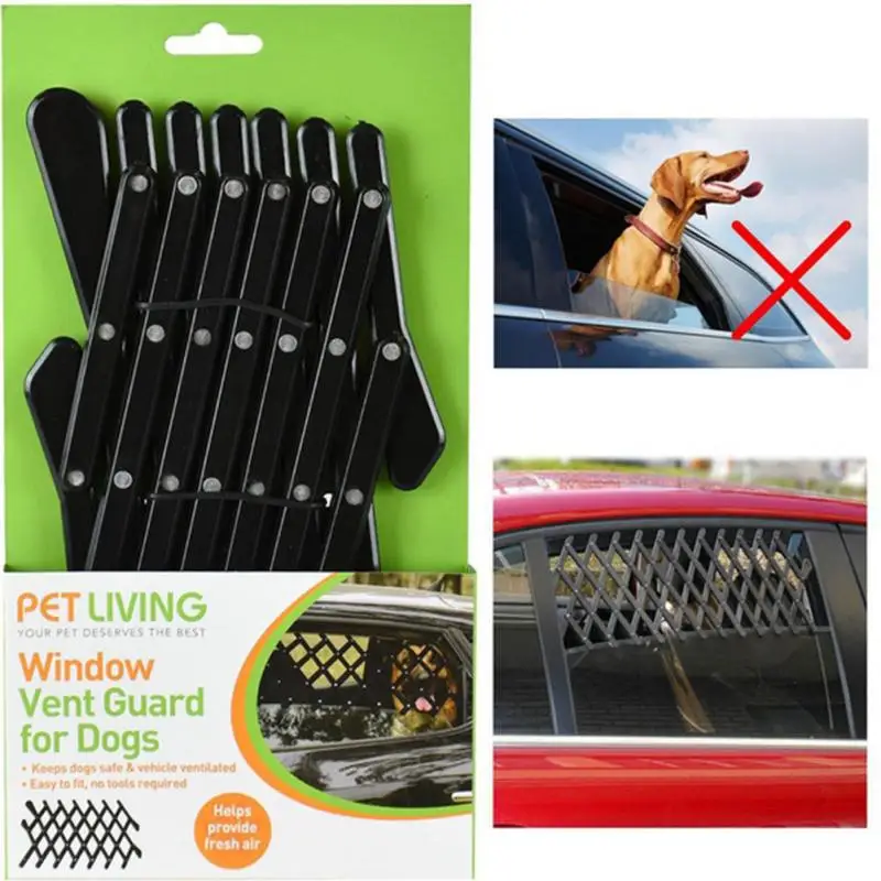 Car Window Pet Gate Pet Dog Puppy Ventilation Grill Safe Guard for Pet Travel Car Window Protection Mesh for Cars, Trucks & SUVs