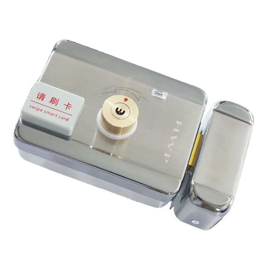Anti-copy card Rim lock with RFID reader 125KHz Mute Lock With Access Control  integrated lock