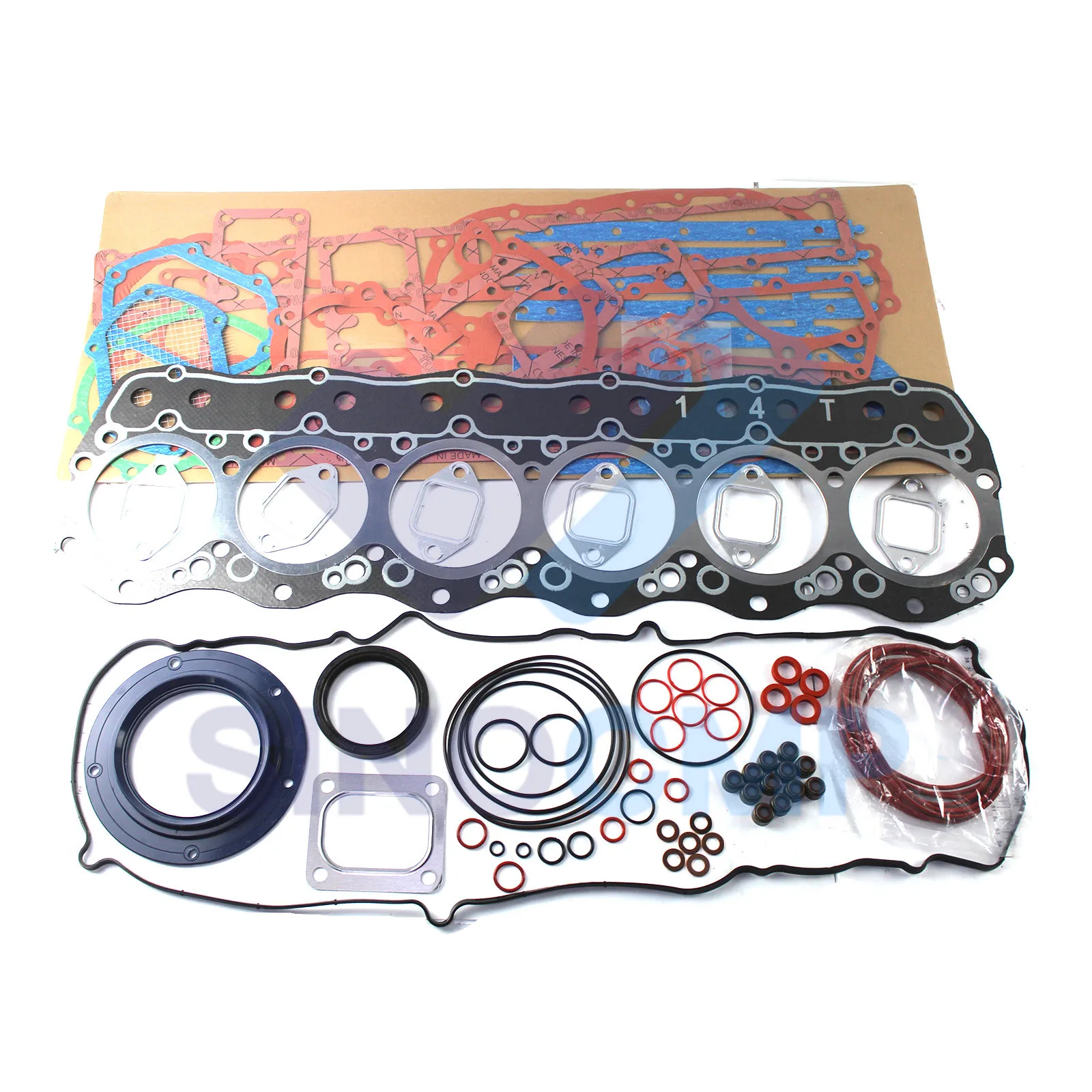 

6D14 6D14T Engine Gasket Kit For E120 Kobelco SK07 SK450-6E Kato DH700 DH800-5 Excavator