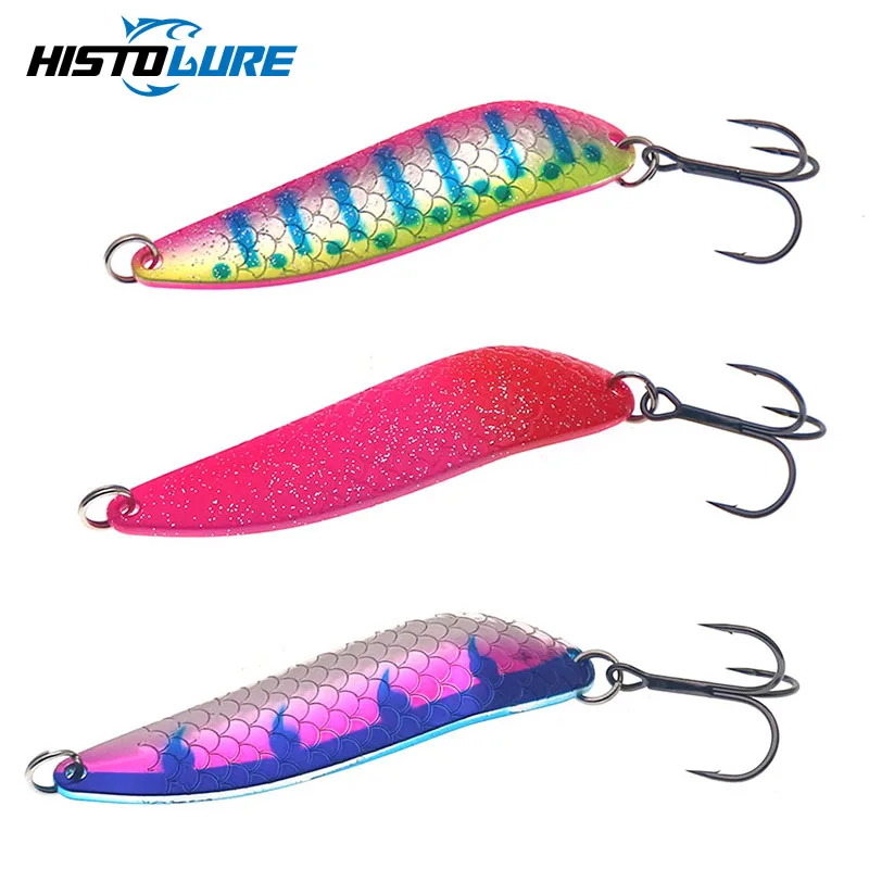 Metal Fishing Lure Spoon With Treble Hook 1pcs 24g /8.2cm S-sharp Spoon Bass CrankBait  Crank Bait Pesca Tackle