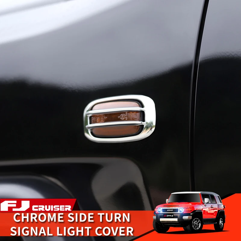 06-21 Year Toyota FJ Cruiser Accessories Exterior Modification Chrome Side Light Decoration Protection Cover