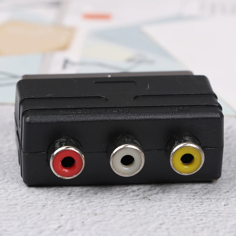 RGB scart на 3 RCA S-видео sdapter Композитный RCA SVHS AV ТВ аудио конвертер