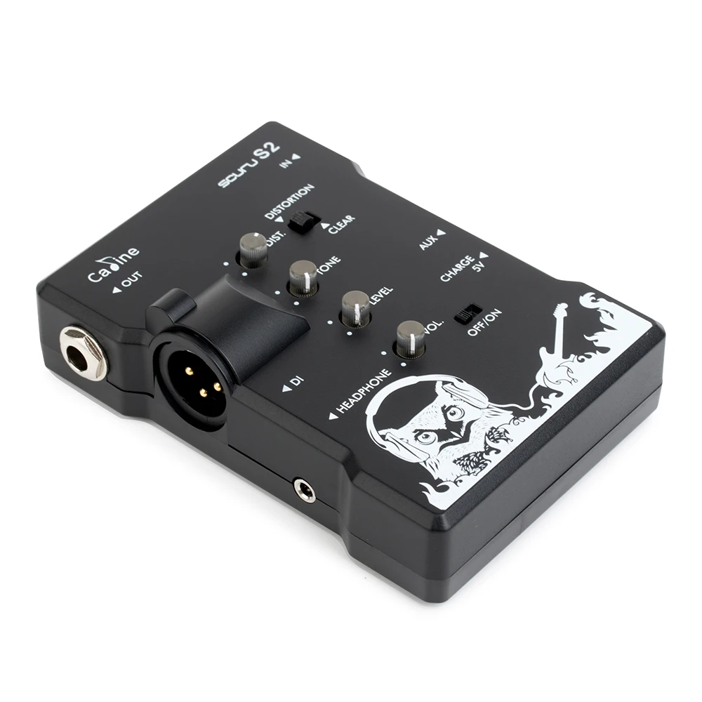 Caline S2 Mini Guitar Amp Electric Guitar Amplifier Electric Guitar Di Earphone Front Stage Trainer for Guitar Xlr Cable Audio