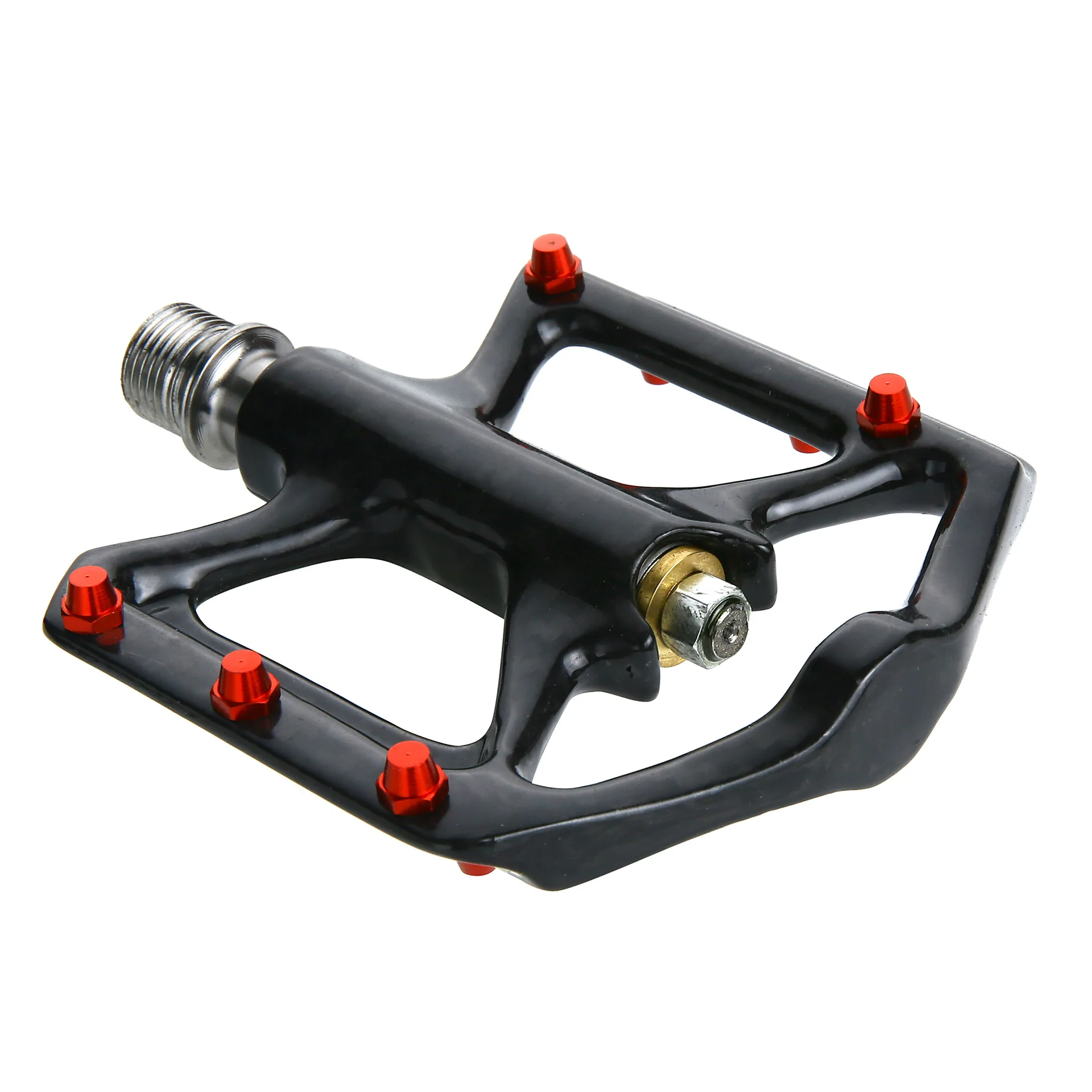 1 Pair Ultra-light Road Bike Pedal Titanium Alloy Axle Core Mountain Bike Pedal Carbon Fiber Pedal Accessories