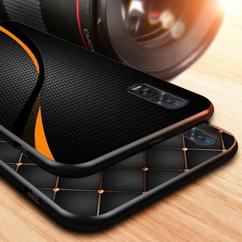 Car Carbon fibre For OPPO Find X3 X2 Lite K5 K3 R17 R15 R9S F15 F11 F19 F9 F7  Neo Pro Soft Silicone Phone Case