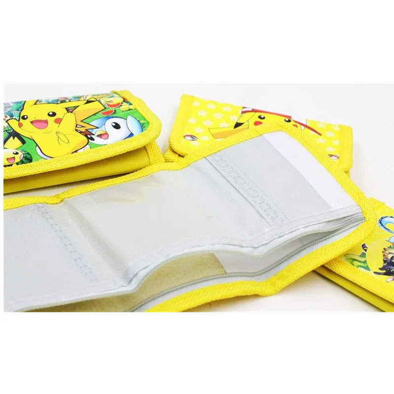 Dompet Anak Pokemon Tas Kartu Dompet Gambar Pikachu Anime Janpan Dompet Koin PVC Hadiah Natal untuk Mainan Anak Acak