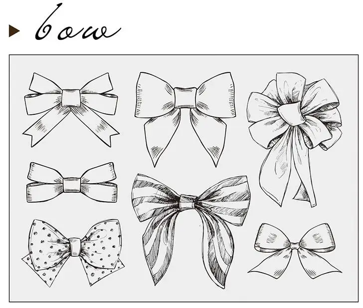 Бантик/прозрачный силиконовый штамп/печать для скрапбукинга/фотоальбома «сделай сам», декоративный прозрачный штамп A1289