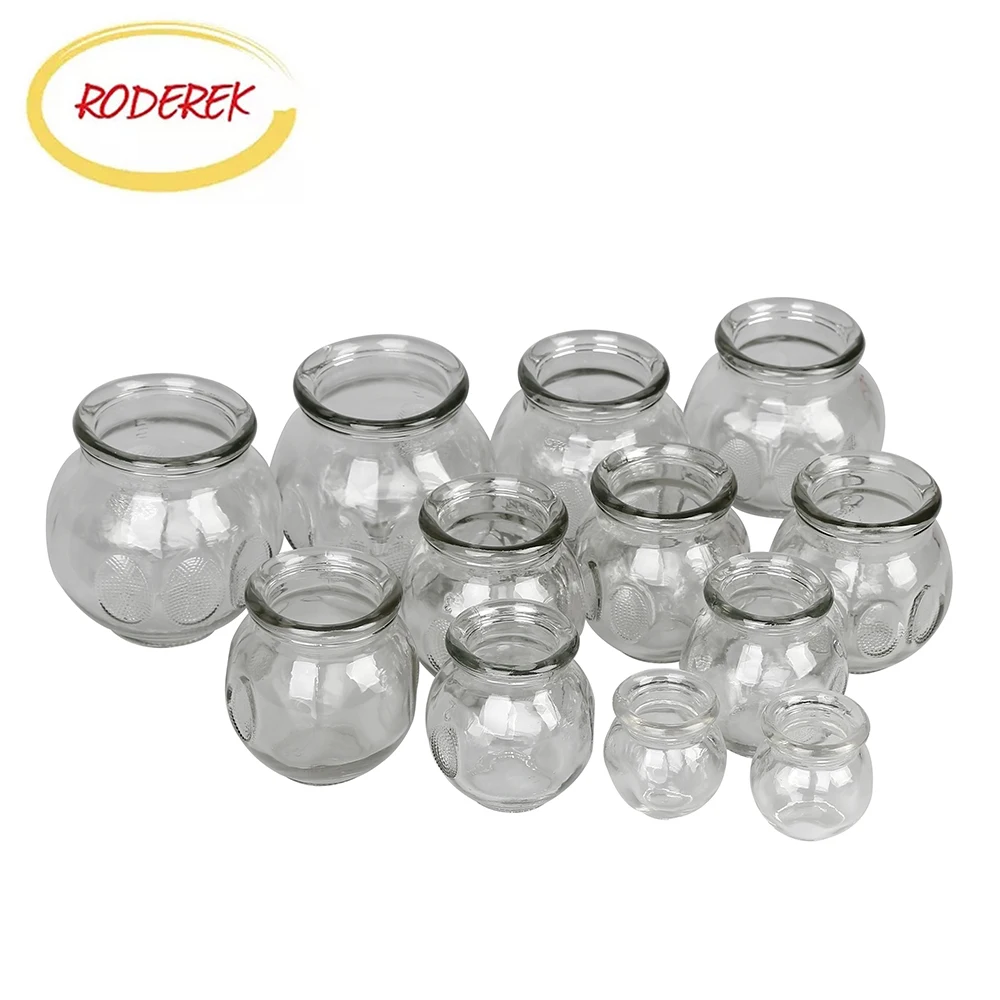 Transparent Glass Antiskid Fire Therapy Glass Cupping Vacuum Glass Cupping Tank