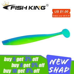 FISH KING New Shad Fishing Lure Soft Lure 90mm 120mm 160mm Wobblers Odor Attractant Carp Silicone Bait Pike Bass Artificial Bait