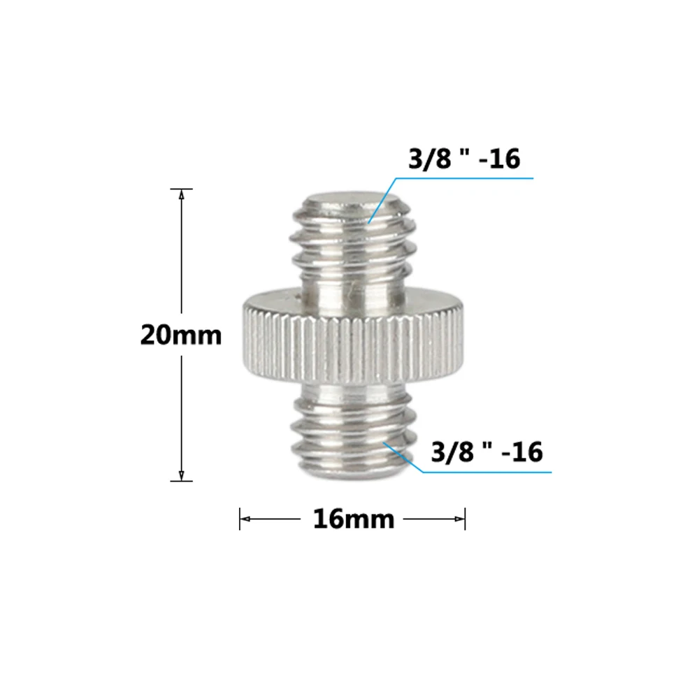 Kayulin Double ended 3/8-16 inch Male Thread Screw Adapter for DSLR Flash Tripod Light Stand (5PCS)