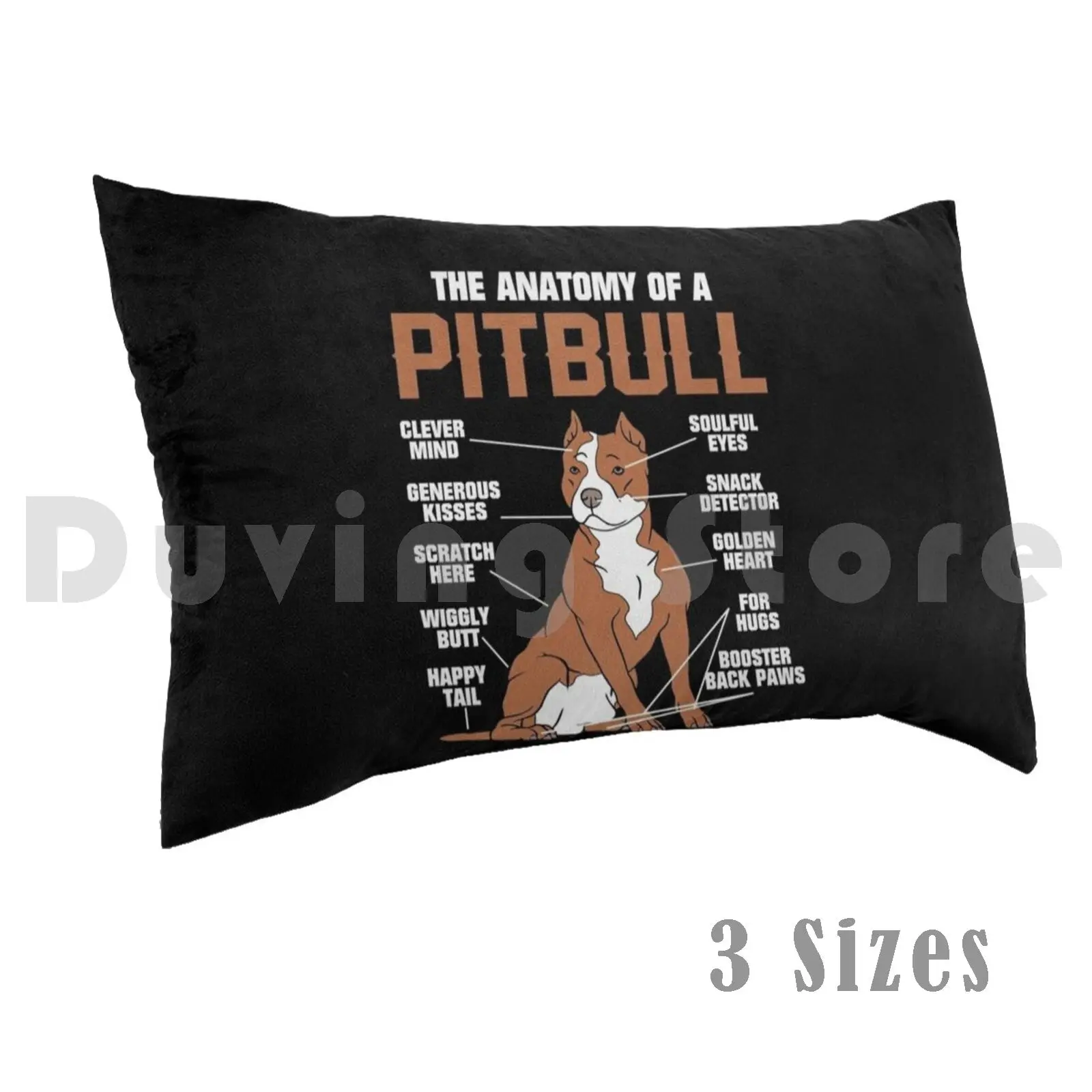 

The Anatomy Of A Pitbull Pitbull Dog Lover Funny Dog Shirtpillow Case The Anatomy Of A Pitbull